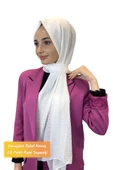 Rahat Kırışmaz Cazz Şal, Yumuşak, Tok Duruşlu Kolay Şal 01000  KIRIK BEYAZ thumbnail 1
