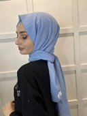 Rahat Kırışmaz Cazz Şal, Yumuşak, Tok Duruşlu Kolay Şal 01000  BEBE MAVİSİ - 3