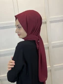 Rahat Kırışmaz Cazz Şal, Yumuşak, Tok Duruşlu Kolay Şal 01000  BORDO thumbnail 2