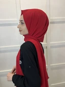 Rahat Kırışmaz Cazz Şal, Yumuşak, Tok Duruşlu Kolay Şal 01000  KIRMIZI thumbnail 2
