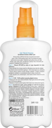 Garnier Ambre Solaire Sensitive Advanced Çocuk Sprey GKF50+ 200ML - 4