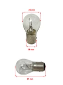 Eco 12V/21W 5W 1016 BAY15D Çift Duy, Şaşı Düz Tırnak, Fren, Stop, Sis Ampulü 10 Adet - 2