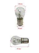 Eco 12V/21W 4W 1016 BAZ15D Çift Duy, Şaşı Yakın Tırnak, Fren, Stop, Sis Ampulü 10 Adet - 2
