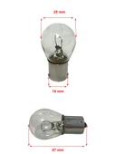 12V 21W 93 Yakın Tırnak Sinyal ve Far Ampulü 10 Adet - 2
