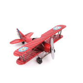 Koleksiyon Metal Uçak Çift Kanatlı Biblo Dekoratif Rustik Model - 3