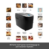 Karaca Hepsi Bir Arada Reçel,yoğurt,hamur Yoğurma ve Ekmek Yapma Makinesi 1500G 45 Tarifli Kitapçıklı - 4