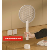 Rowenger WD-942 USB Şarjlı Uv Işıklı Elektrikli Sivrisinek Öldürücü Raket Sinek Öldürücü Sineksavar Lamba - 2