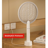 Rowenger WD-942 USB Şarjlı Uv Işıklı Elektrikli Sivrisinek Öldürücü Raket Sinek Öldürücü Sineksavar Lamba - 3