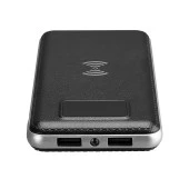 S-link 10000mAh LCD Göstergeli Kablosuz Powerbank Siyah Taşınabilir Pil Şarj Cihazı - 4