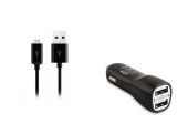 S-link 2.1 Amper Micro Usb Akıllı Telefonlar 2in1 Araba Şarjı ve Kablosu - 1