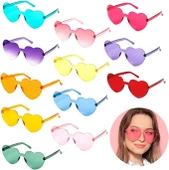 Kalp Şekilli Çerçevesiz Parti Gözlüğü 6 Renk 6 Adet thumbnail 1