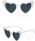 Beyaz Renk Kalp Şekilli Parti Gözlüğü 15x5 cm thumbnail 1