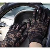 Siyah Renk Bilek Boyu Dantel Eldiven Yetişkin Boy thumbnail 2