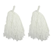 1 Çift ( 2 Adet ) Beyaz Renk 23 Nisan Gösteri Ponponu thumbnail 1