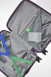 United Colors Of Benetton Büyük Boy Kırılmaz Valiz Polipropilen Mor BNT1000 - 4