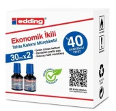 Edding Tahta Kalemi Mürekkebi 2x30ml Mavi - 1