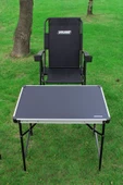 Katlanır Kamp Masası Alüminyum Çerçeve Mdf Üst Tabla (48*68CM) Kamp Piknik Festival Katlanır Masa - 8