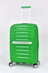 United Colors Of Benetton Orta Boy Kırılmaz Valiz Polipropilen Yeşil BNT1000 thumbnail 1
