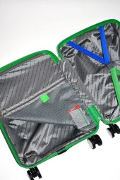 United Colors Of Benetton Orta Boy Kırılmaz Valiz Polipropilen Yeşil BNT1000 thumbnail 4