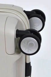 United Colors Of Benetton Kabin Boy Kırılmaz Valiz Polipropilen Bej BNT1000 thumbnail 6