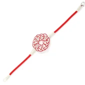 999 Ayar Gümüş Kırmızı Aşk Düğümü Kazaz Bileklik thumbnail 3