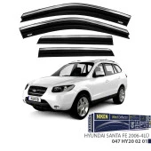 Niken Hyundai Santa Fe 2006- Kromlu Cam Rüzgarlığı 4 LÜ - 1