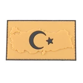 Single Sword Bayrak Plastik Kabartma Haritalı Patch - Peç - 3