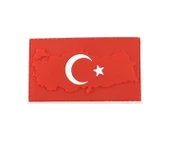 Single Sword Bayrak Plastik Kabartma Haritalı Patch - Peç - 1