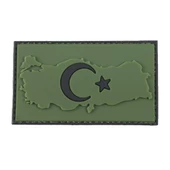 Single Sword Bayrak Plastik Kabartma Haritalı Patch - Peç - 4