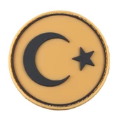 Single Sword Yuvarlak BAYRAK Plastik Patch - Peç - 2