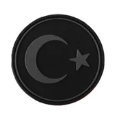 Single Sword Yuvarlak BAYRAK Plastik Patch - Peç - 4