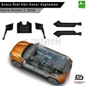 S-Dizayn Dacia Duster 2 Halı Kenar Kaplama Seti 2018 Üzeri A+ Kalite - 1
