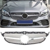 S-Dizayn Mercedes C-Class W205 Ön Panjur Krom Diamond Model 2019 Üzeri - 1