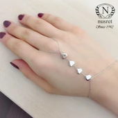 925 Ayar Gümüş 4 Kalpli Aşk Şahmeran Bileklik thumbnail 2