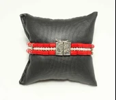 925 Ayar Gümüş Mercan ve İnci Bileklik thumbnail 2