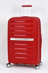 United Colors Of Benetton Kırılmaz Polipropilen 2'li Valiz Seti Büyük Boy - Kabin Boy Kırmızı BNT1000 thumbnail 3