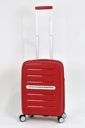 United Colors Of Benetton Kırılmaz Polipropilen 2'li Valiz Seti Büyük Boy - Kabin Boy Kırmızı BNT1000 thumbnail 5