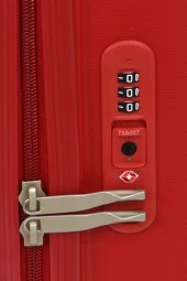 United Colors Of Benetton Kırılmaz Polipropilen 2'li Valiz Seti Büyük Boy - Kabin Boy Kırmızı BNT1000 thumbnail 7