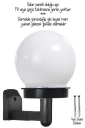 Şahnet Solar Bahçe Lambası Beyaz - Güneş Enerjili Duvar Armatür (3 Adet) - 8