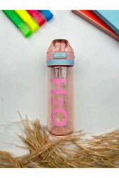 H2O Polikarbon Matara Pipetli 800 ml Pembe Renk thumbnail 1