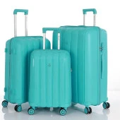 MÇS 3lü Set Kırılmaz Silikon Seyahat Valizi Bavulu V305 Cam Göbeği thumbnail 1
