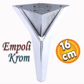 Empoli Lüks Mobilya Oturma Yükseltici Kanepe Sehpa TV Ünite Koltuk Ayağı Baza Ayakları Krom 16 cm thumbnail 1