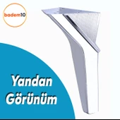 Empoli Lüks Mobilya Oturma Yükseltici Kanepe Sehpa TV Ünite Koltuk Ayağı Baza Ayakları Krom 16 cm thumbnail 3