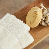 Karaca Home Ring Dantelli 9 Parça Aile Banyo Seti Offwhite-Offwhite - 7
