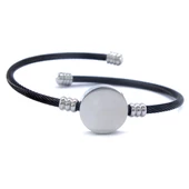 316L Çelik Siyah Erkek Bileklik EBLK-360 thumbnail 1