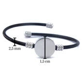 316L Çelik Siyah Erkek Bileklik EBLK-360 thumbnail 3