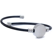 316L Çelik Siyah Erkek Bileklik EBLK-360 thumbnail 5