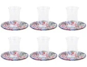 TANTITONI CAM SANTORINI DESENLİ 12 PARÇA ÇAY SETİ - 1