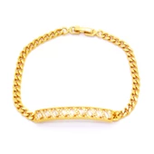 Su Yolu Bileklik Altın Kaplama Zincir Model BLK-737 thumbnail 2