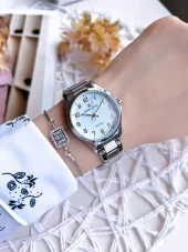 Daniel Klein Çelik Kordon 30 Mt Suya Dayanıklı Gümüş Renk Kadın Kol Saati+Bileklik NSDKE.1.13561-1 thumbnail 1